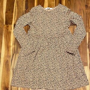 H&M Girls Size 8-10 fit & flare Kids Leopard Print Dress